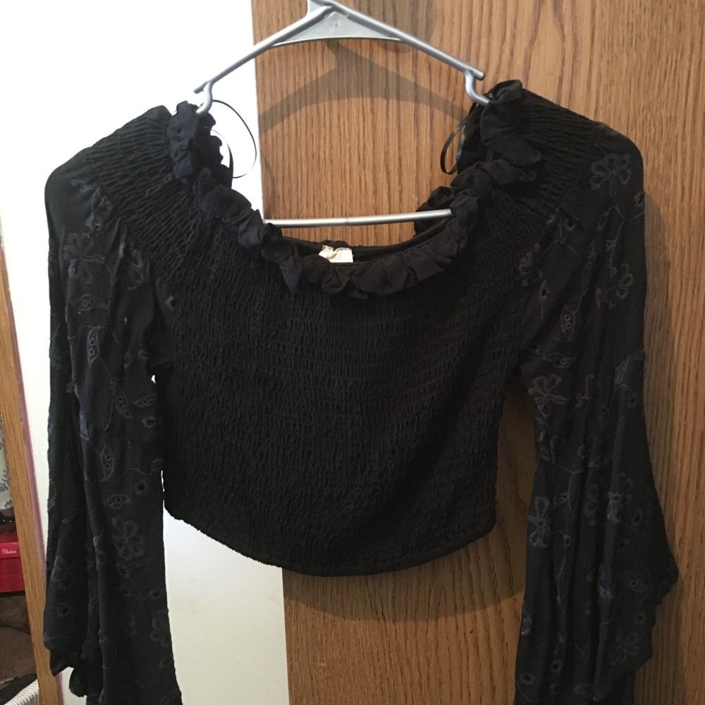 Surf Gypsy Black Crop Top